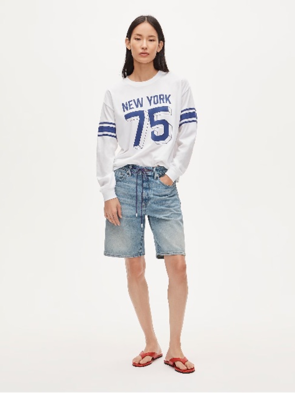 J.Crew Vintage jersey relaxed "New York" graphic T-shirt CV181